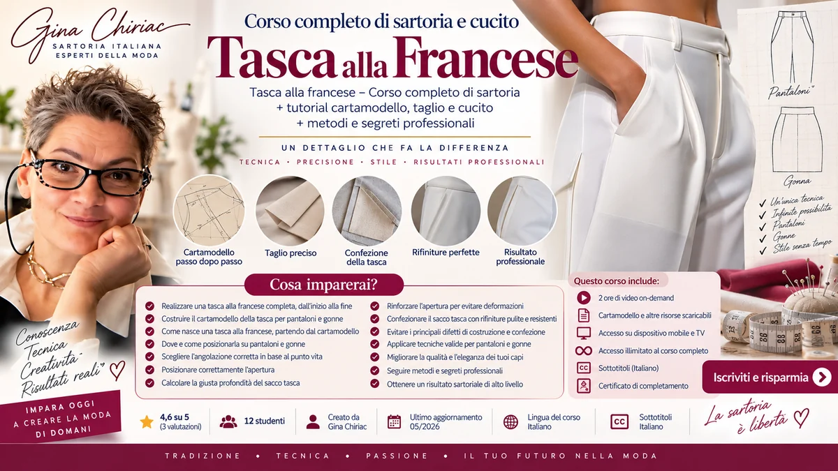 Infografica del corso sulla tasca alla francese
